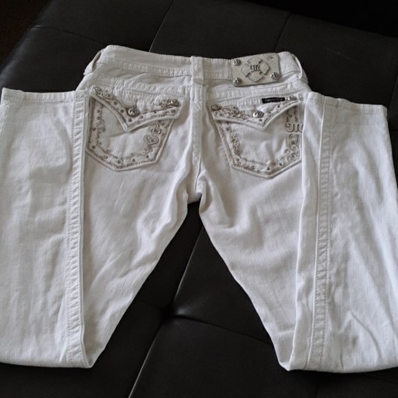 Miss Me White Skinny Jeans, sz 27 - Picture 3 of 16
